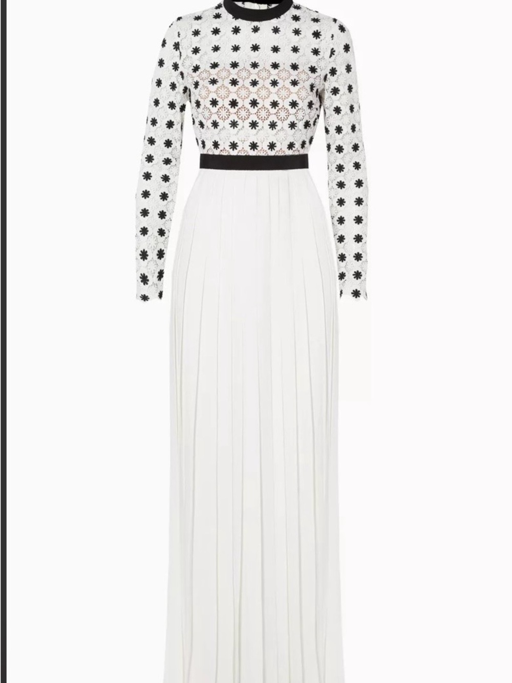 SELF-PORTRAIT White 3D Floral Lace Maxi Dress